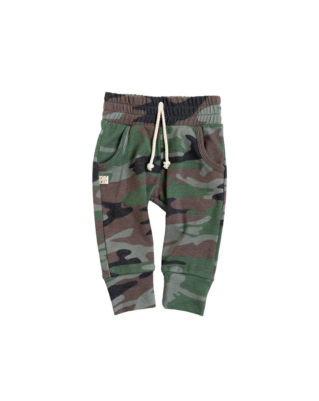 rib knit jogger - classic camo