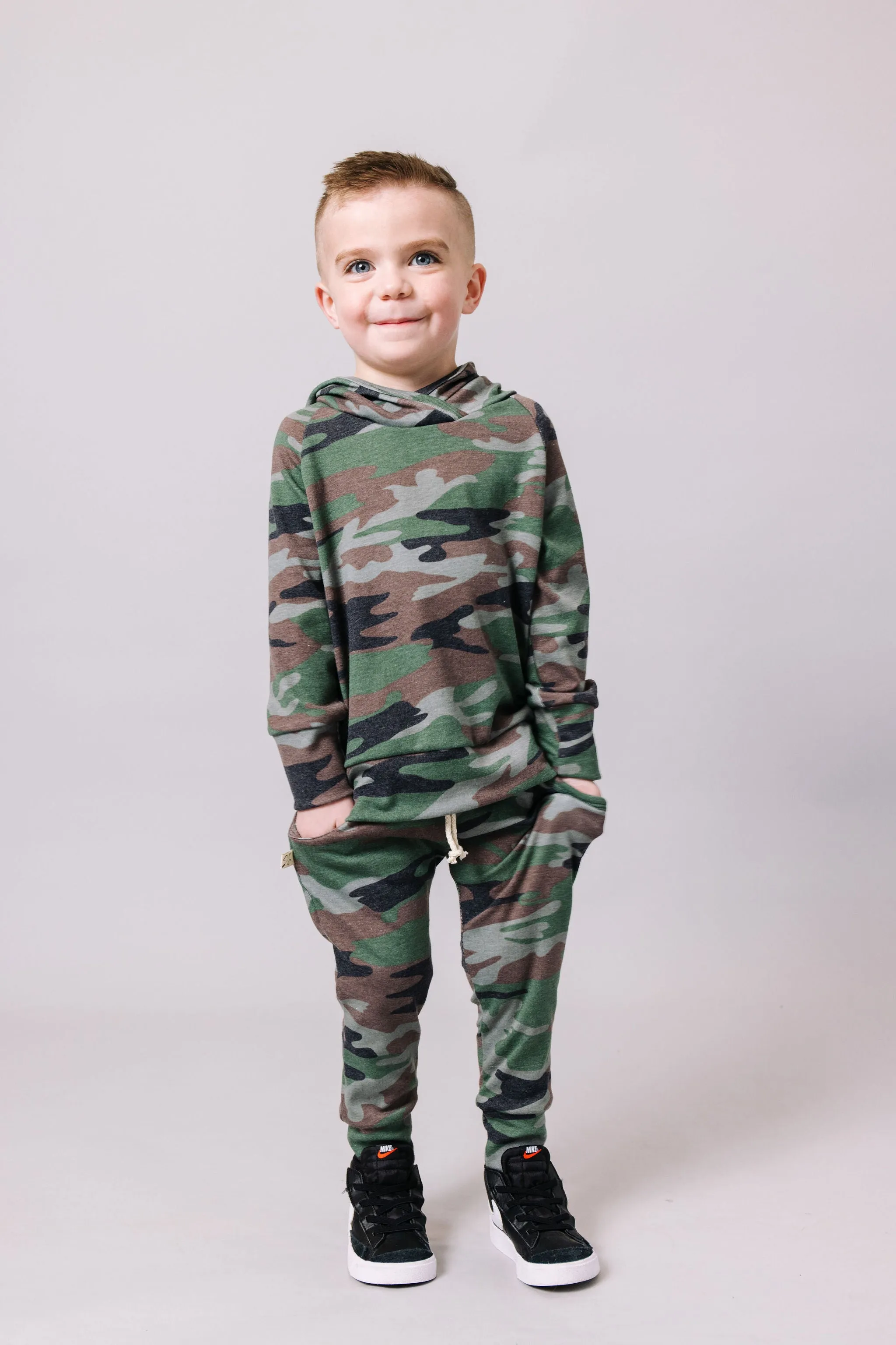 rib knit jogger - classic camo