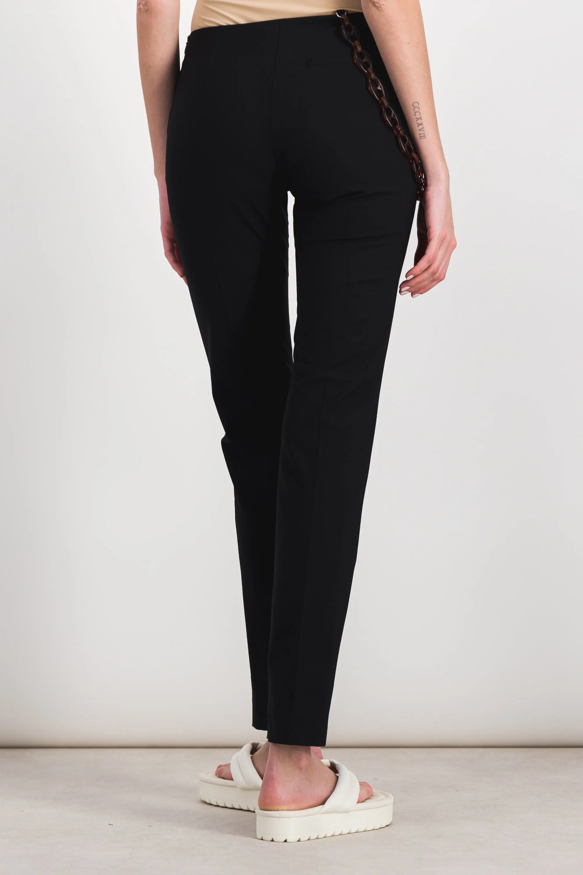 Skinny chain-detail pants