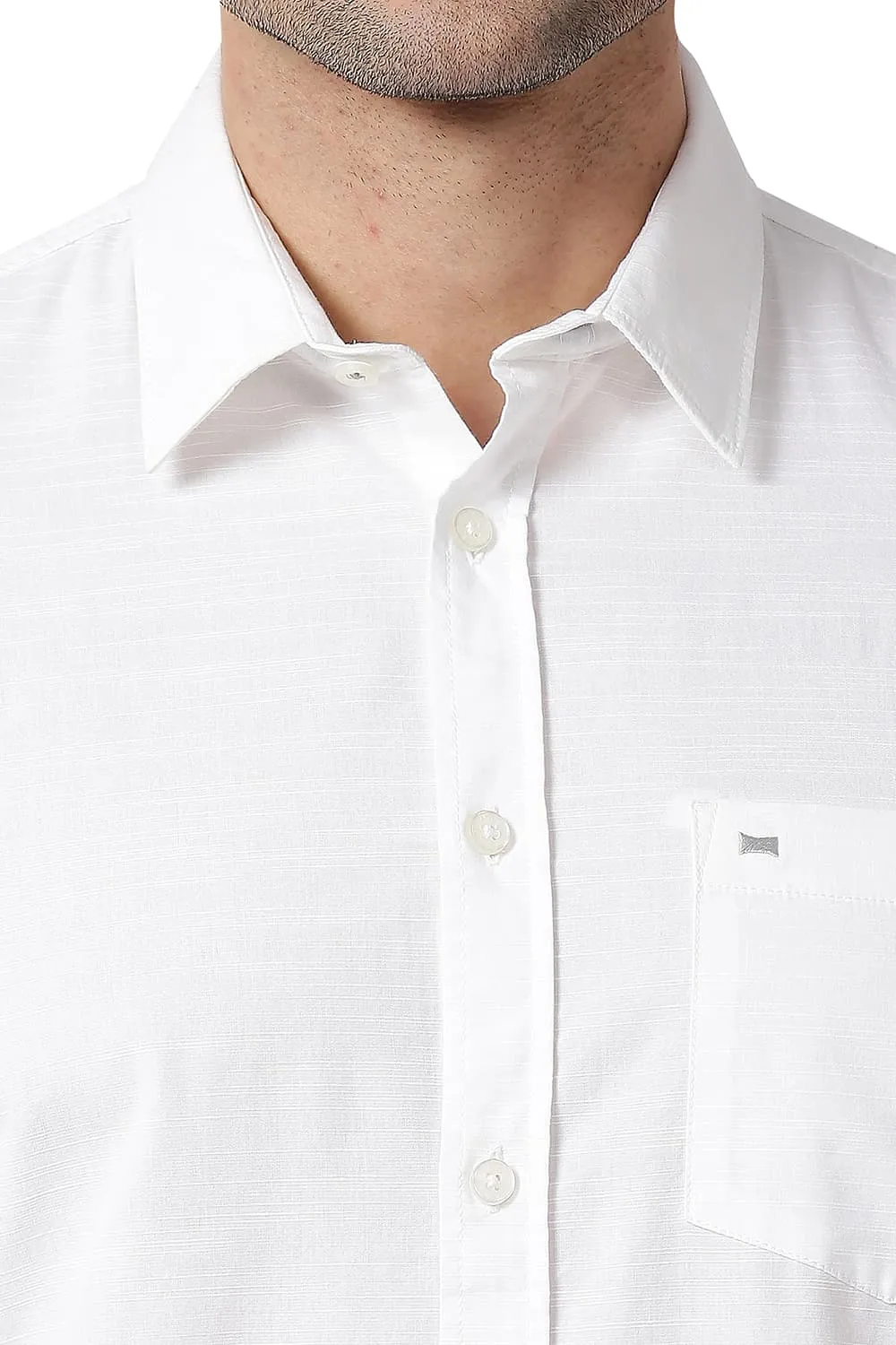 Slim Fit Cotton Slub Shirt