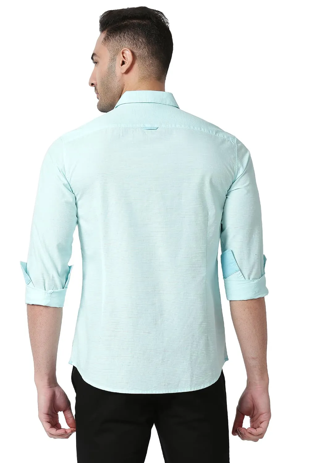 Slim Fit Cotton Slub Shirt