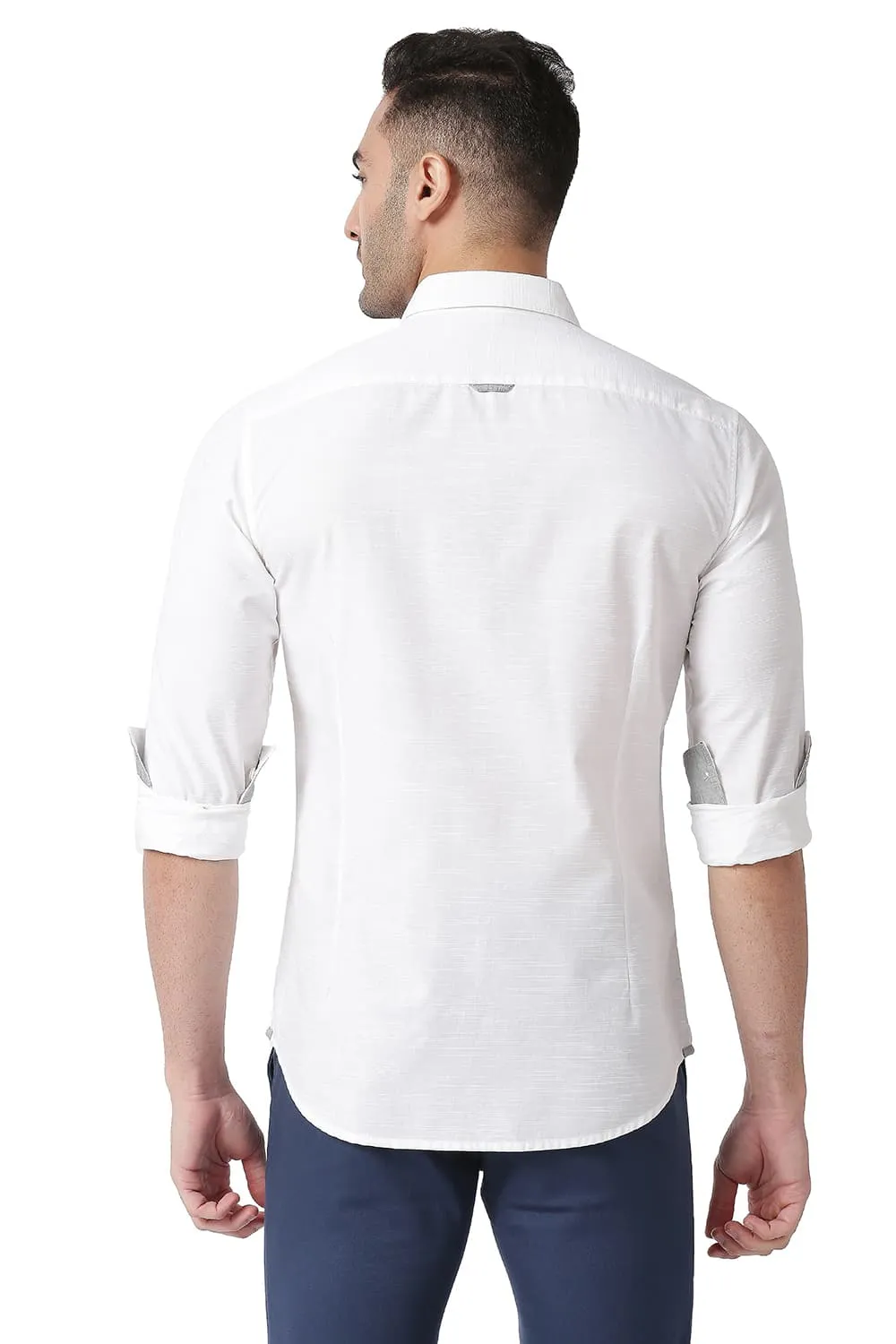 Slim Fit Cotton Slub Shirt