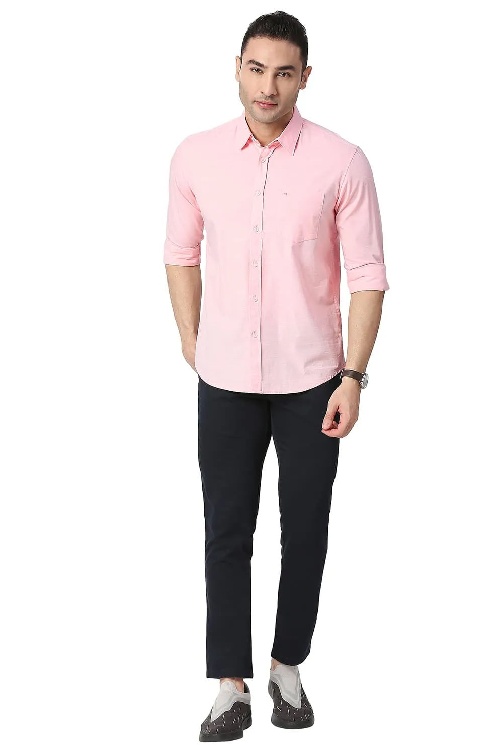 Slim Fit Cotton Slub Shirt