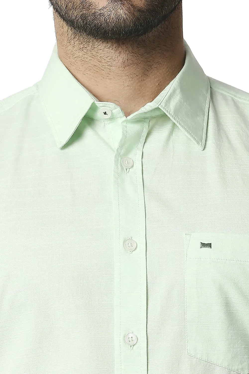 Slim Fit Cotton Slub Shirt