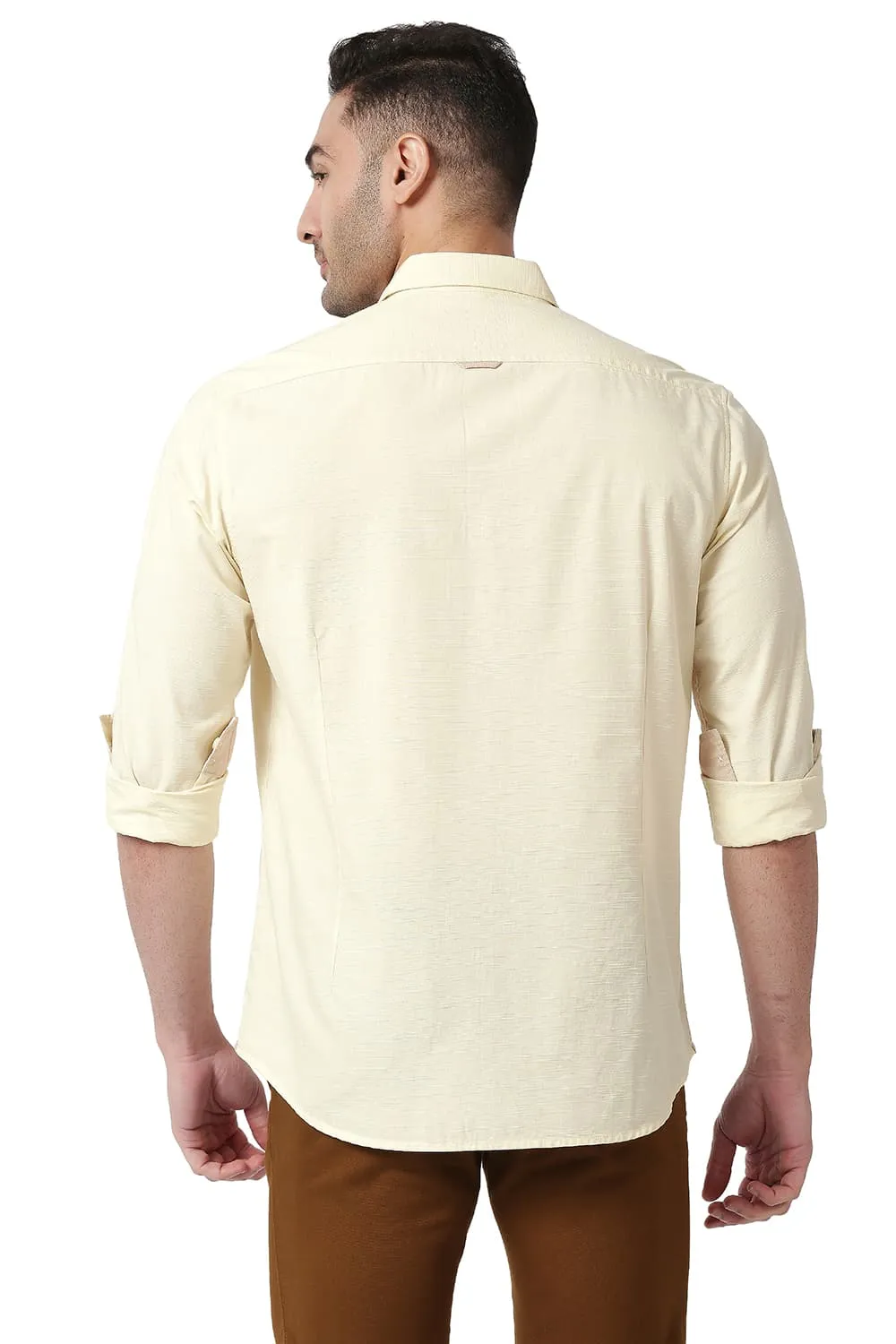 Slim Fit Cotton Slub Shirt