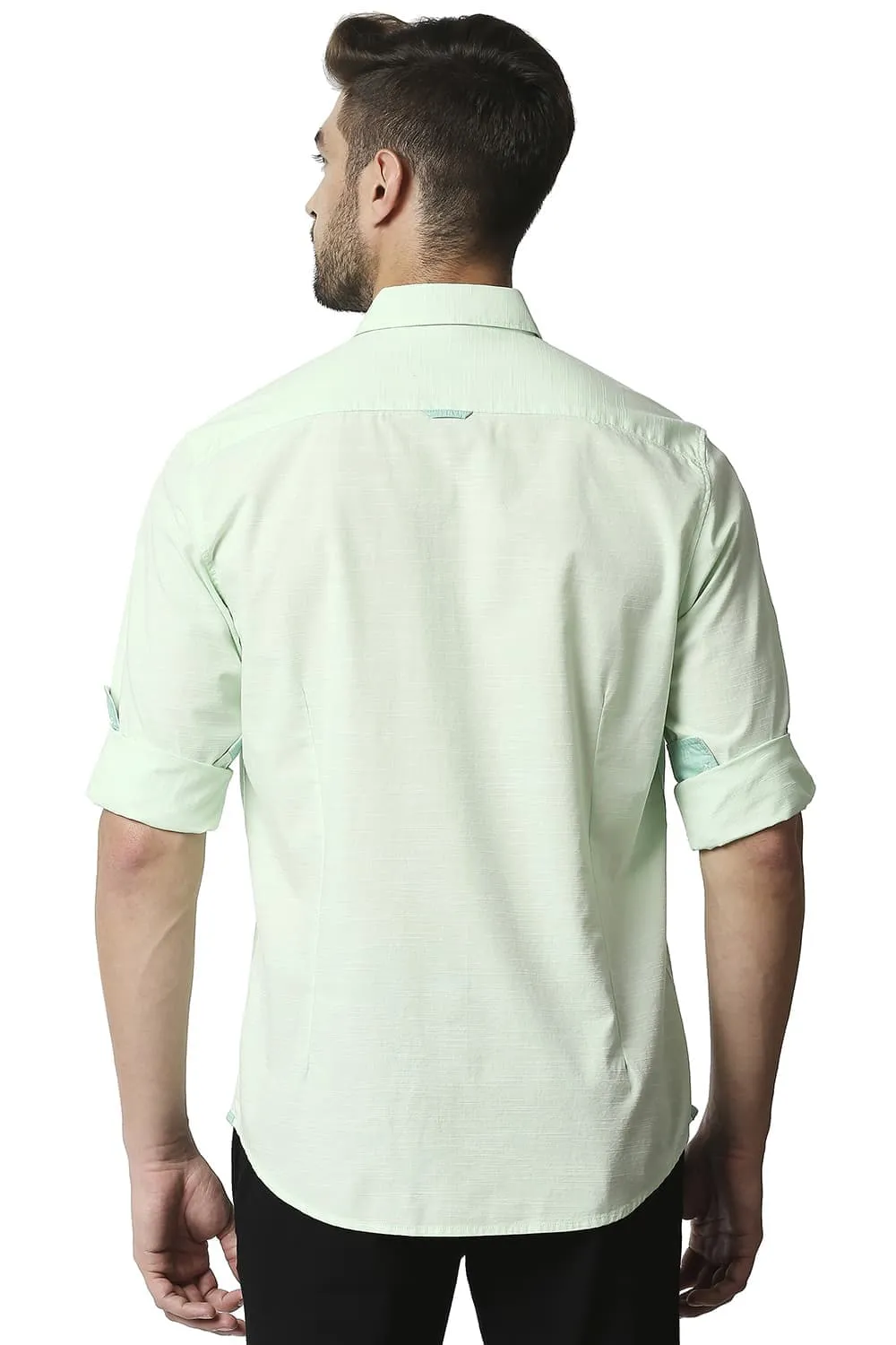 Slim Fit Cotton Slub Shirt