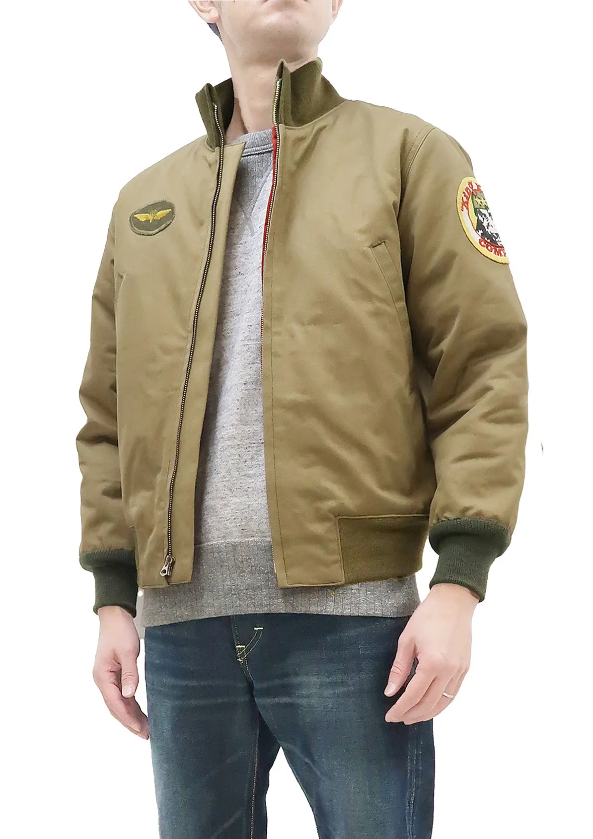 TOYS McCOY Jacket Men's Repro Tanker Jacket worn by Robert De Niro in Taxi Driver TMJ2238 Khaki