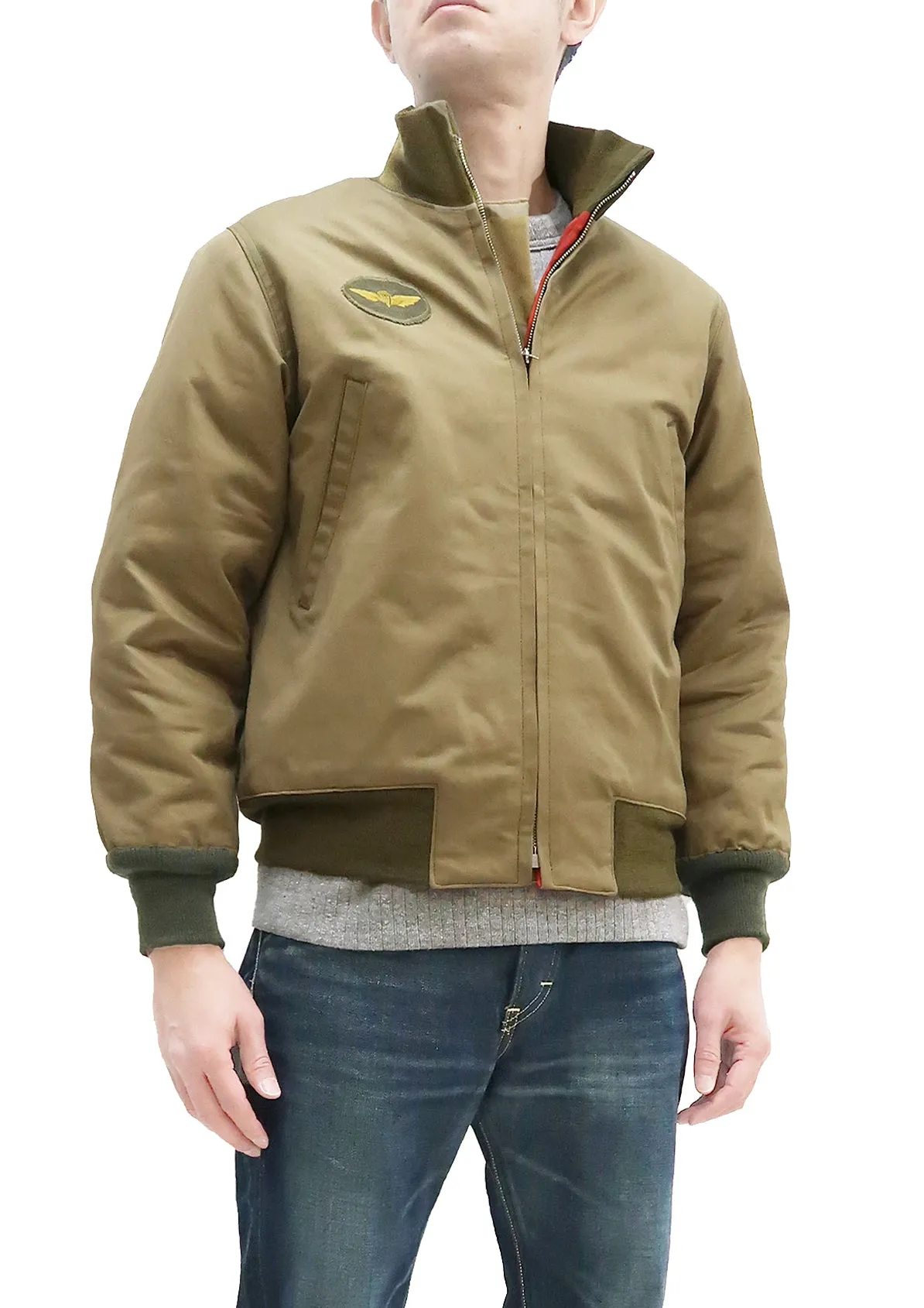 TOYS McCOY Jacket Men's Repro Tanker Jacket worn by Robert De Niro in Taxi Driver TMJ2238 Khaki