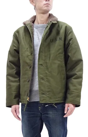 TOYS McCOY Jacket Men's Reproduction of US Navy N-1 Deck Jacket N1 Olive TMJ2335