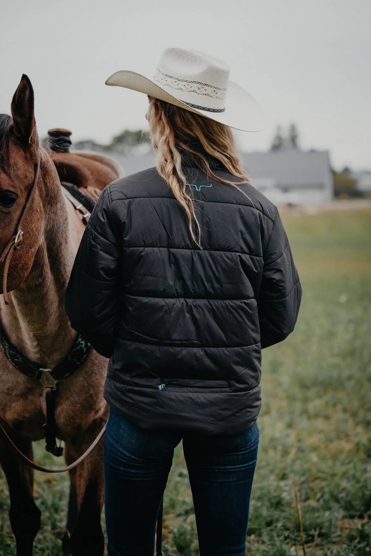 'Valencia' Women's Black Puff Jacket by Kimes Ranch (S-XXL)