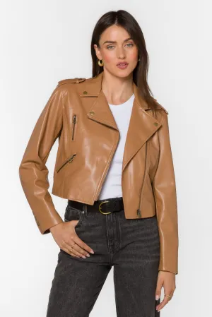 Vermont Tan Vegan Leather Jacket